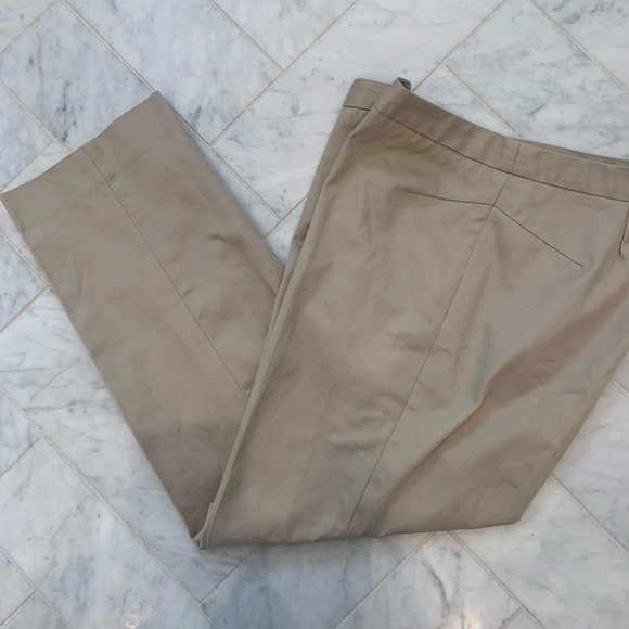trina Turk Cropped khaki pants size 4 EUC - Picture 8 of 11